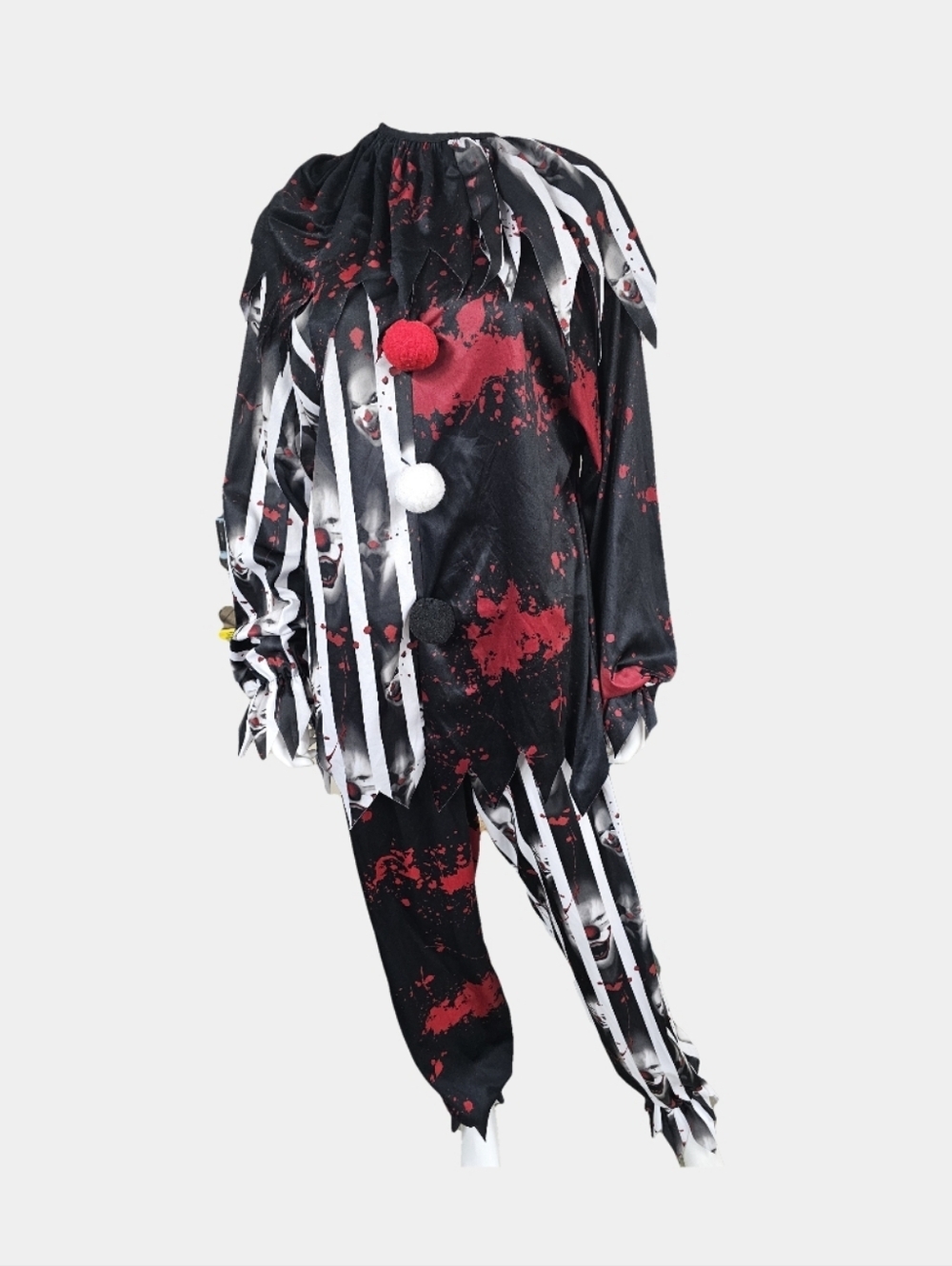 Spirit Scary Clown 3 Piece Halloween Costume Size L - Picture 2 of 9
